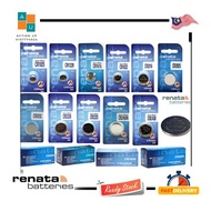 Renata Watch Battery Swiss ,CR1025,CR1220,CR1616,CR1632,CR2016,CR2025 All Sizes
