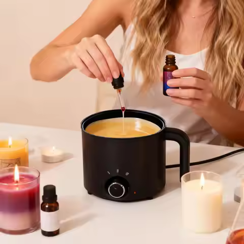 1.5L Wax Melting Pot Candle Wax Melting Device Temperature Adjustment Electric Non-stick Candle Maki