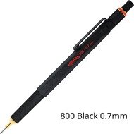 RBNJO Rotring 800ดินสอกด0.7มม.ถังโลหะเงิน/ดำจับหกเหลี่ยมง่ายขึ้นและป้องกันการเลื่อน EVBYJ