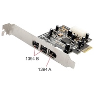 -PEX30016 3 Port IEEE 1394 Firewire 1394B & 1394A PCIe 1.1 X1 Card TI XIO2213B Chipset Requires Lega