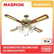 Maspion Uchida 52" / 52 Inch / 130 cm Kipas Angin Plafon Dekorasi 4 Baling 5 Lampu + Tali CF 103 Cei