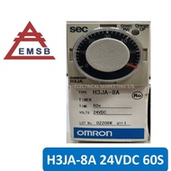 OMRON H3JA-8A 24VDC, 1S/5S/30S/60S TIMER RELAY