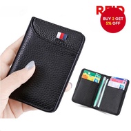 Leather Card Holder for Men Multi-Purpose - Large Capacity 9-Slot Wallet for License & Credit Cards
