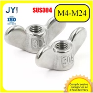 304 stainless steel wing nut, hand screw nut, butterfly nut, butterfly croissant screw cap M4-M24 【S