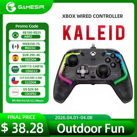 GameSir Kaleid Xbox Controller Wired Gamepad with Hall Effect Joystick for Xbox Series X, Xbox Serie