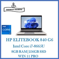 HP ELITEBOOK 840 G6 CORE I7-8665U 8TH GEN 8GB RAM 256GB SSD WIN 11 PRO, MS office (Refurbished)