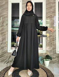 Gamis Dress Basic Polo Linen Zunaira Terbaru Dan Termurah | Dress Linen Model Minimalis | Fashion Wa