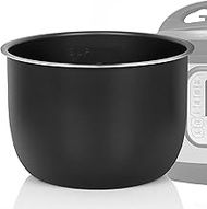 Linkidea Rice Cooker Inner Pot Replacement, Aluminum Cooker Bowl, 6 Quarts Dishwasher Safe Replaceme