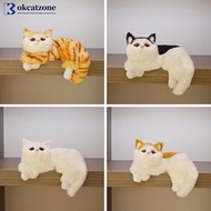 OKCATZONE Simulation Mini Cat Cute Plush Cats Children Birthday Gifts Creative Imitation Cat Ornamen