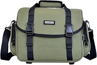CADeN Camera Bag Case Shoulder Messenger Bag with Tripod Holder Compatible for Nikon, Canon, Sony, DSLR SLR Mirrorless Cameras Waterproof Green