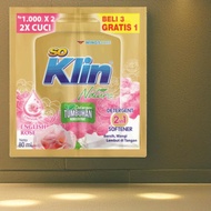 80 Sachet Soklin Jumbo Detergen Eceran 2 * 1000 | So klin Liquid Deterjen Cair BAru 1 Dus