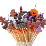 Halloween Fruit Stick Party Bar Decoration Stick Bamboo Stick Cocktail Stick Disposable