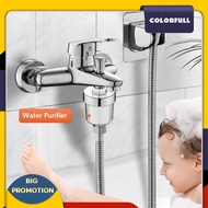 [Colorfull.sg] Water Purifier Transparent Shower Filter 3.5x2.4in Bath Filter for Home Kitchen