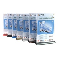 Kệ menu nhà hàng, Standee mica để bàn, Bảng quét mã QR Code, Kệ mica 2 mặt Enter E29 210x300mm đế nh