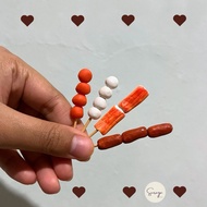 Cucuk-cucuk (Skewer) Food Clay Keychain/ Fridge Magnet -Handmade by Suraya. Studio