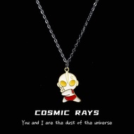 Kalung Ultraman, loket kartun baru yang panjang, rantai sweater segar kecil, reka bentuk gambar komi
