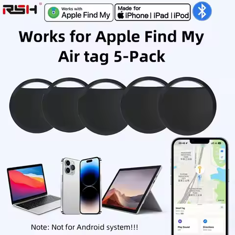 5-pack Smart Air tag(only IOS),Work with Apple Find My (iOS only), GPS Global positioning Smart trac