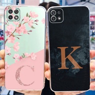 For Samsung Galaxy A22 5G Case 6.6 inch Fashion Letters Transparent Silicone Soft Cover For Samsung A22s A 22 5G SM-A226B Capa