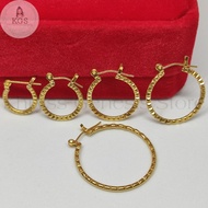 [KGS] US 10K GOLD LOOP EARRINGS 10K US FANCY GOLD HYPOALLERGENIC LOOP EARRINGS