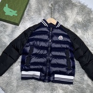 EKL4 Monc*** Same Style2024New Baseball Uniform Contrast Color down Jacket Coat Children's down Jack