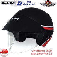 GPR Helmet GK09 Matt Black Red G2 (PSB Approved)