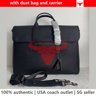 Coach Men Handbag with Free Dust and Paper Bag Sullivan Portfolio Brief Bag #C9873/C9875