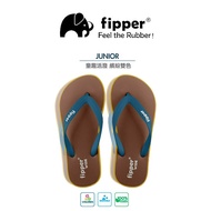FIPPER Natural Rubber Slippers (Unisex) Wide Brown, Yellow/Blue (Snorkel)
