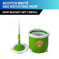 3M Scotch Brite Single Spin Mop 360 Rotating Mop Head Sturdy Bucket