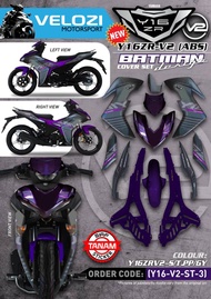 VELOZI Y16 V1 V2 ABS Y16ZR BATMAN PURBA PURPLE COVER SET COVERSET MAGIC BOY HLD