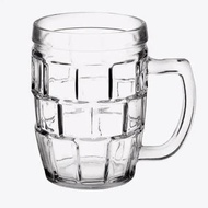 Gelas Mug Besar Jumbo Gagang Kaca Beling Bening Tebal Kuat Murah Tahan Panas 550ML Gelas Minum Air S