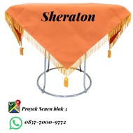 Paskibra tray base, plain orange flag ceremony tray base