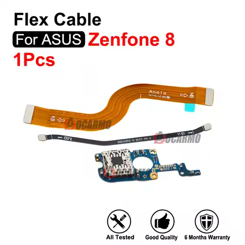 Charger Port Flex Replacement For Asus Zenfone 8 Motherboard Connector Sim Card Reader MainBoard Fle