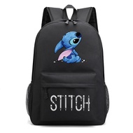 Cross-border New Star Baby Stitch Stitch กระเป๋าเป้สะพายหลังสีดำ Starry Sky กระเป๋านักเรียนความจุขนาดใหญ่อินเทรนด์