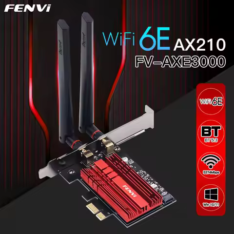 WiFi 6E AX210 FV-AXE3000 5374Mbps For Bluetooth 5.3 2.4G/5Ghz/6Ghz 802.11AX Wireless Network Wlan Wi
