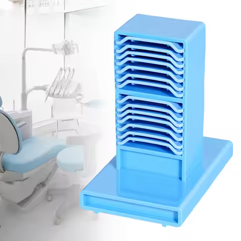 1pc Blue dental tray holder, oral dental tray holder, plastic dental tool storage tray, multi-layer