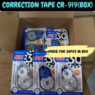 【1BOX=24PCS ! ! !】CHANGLI 30mx5mm CORRECTION TAPE CR-919(Price For 1Box)