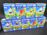 全9款合售Playmobil摩比2018世界盃足球員人偶9508~9517阿根廷比利時巴西英國德國法國墨西哥葡萄牙西班牙