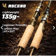 EXP ASCEND ROD 2 PCS Fishing Rod Medium Light Weight Bait Casting BC Spinning 6"3~7"0