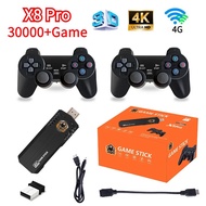 X8 Pro Smart Game Stick Wireless Gamepad Video Game Console 46 Emulator Game Stick 64G 30000 Games E