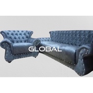 Global Furniture Direct Factory 1+3 Seater Velvet Sofa Chesterfield Sofa 1 Seater 3 Seater