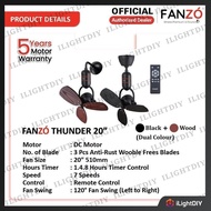 FANZÓ THUNDER 20" 7 Speeds DC Motor 3 Blades Remote Control Ceiling Fan/Wall Fan