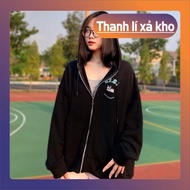 Jacket HOODIE 07 07 SE.VEN.ZIA UNISEX - PUPPY printed fleece jacket 07.07 BLUE BLUE - LAZY PUPPY Bom