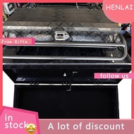 Henlai Asixxsix 34.2 Inch Heavy Duty Aluminum Truck Bed Tool Box  Storage Organizer Chest with Lock 