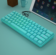 全城熱賣 - 蓄電發光藍牙機械鍵盤(裂紋K28茶軸藍色藍牙鍵盤）