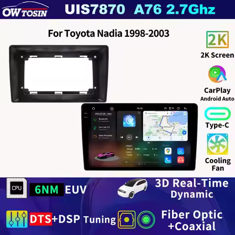 FYT7870 Android Car Radio Multimedia Video Player For Toyota Nadia 1998-2003 GPS Navigation Auto Blu