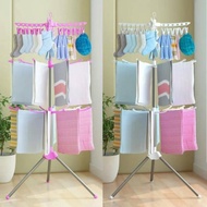 Jemuran Lipat Model Tripod Menara Towel/ stand hanger/ rak jemuran (RAK JEMURAN MENARA LIPAT PINK)SHENAR