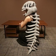 Silly Dino Trendy Dinosaur Skeleton Head Mask, Plush Dinosaur Mask for Cosplay, Cute Dress Up Costum