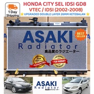 HONDA CITY SEL IDSI I-VTEC GD8 RADIATOR DOUBLE LAYER 26MM TANGKI AIR BRAND ASAKI