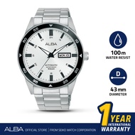 ALBA Jam Tangan Pria AL4599 Automatic Stainless Steel Silver Watch