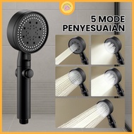 MS Bathroom Shower Head 5 Mode Adjustable High Pressure Black
